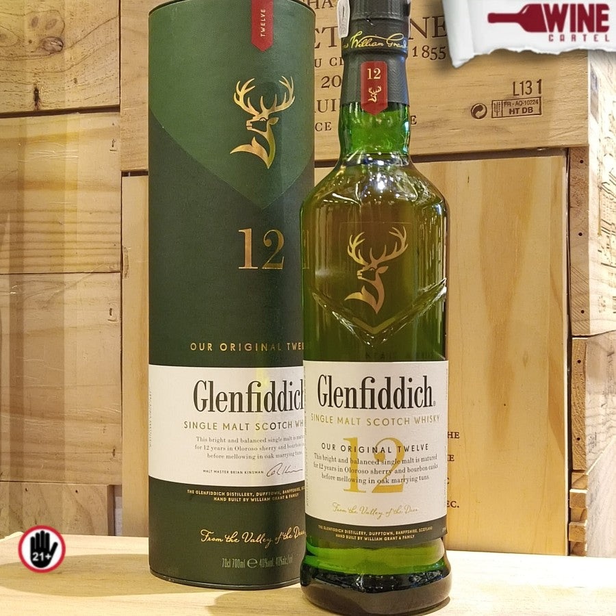 WHISKY GLENFIDDICH 12 Year Old Single Malt Scotch Whisky 700 mL SCOTLAND