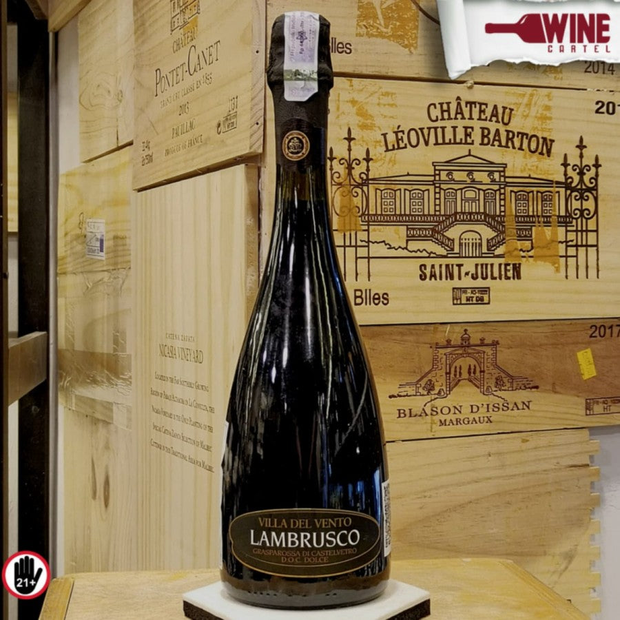 Villa Del Vento Lambrusco Grasparossa Italian Sweet Wine 750ml ITALY