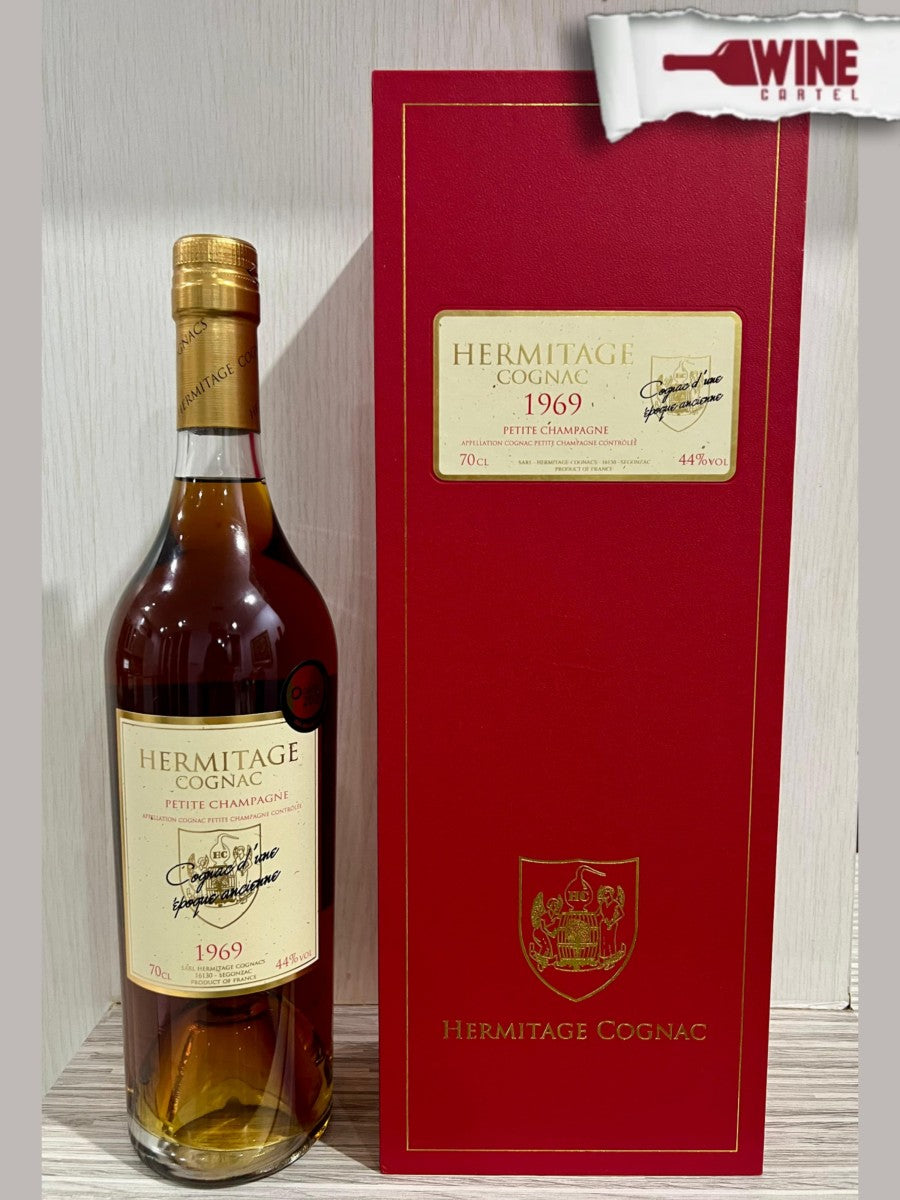 COGNAC Hermitage 1969 Petite Champagne Cognac 750mL RARE FRANCE