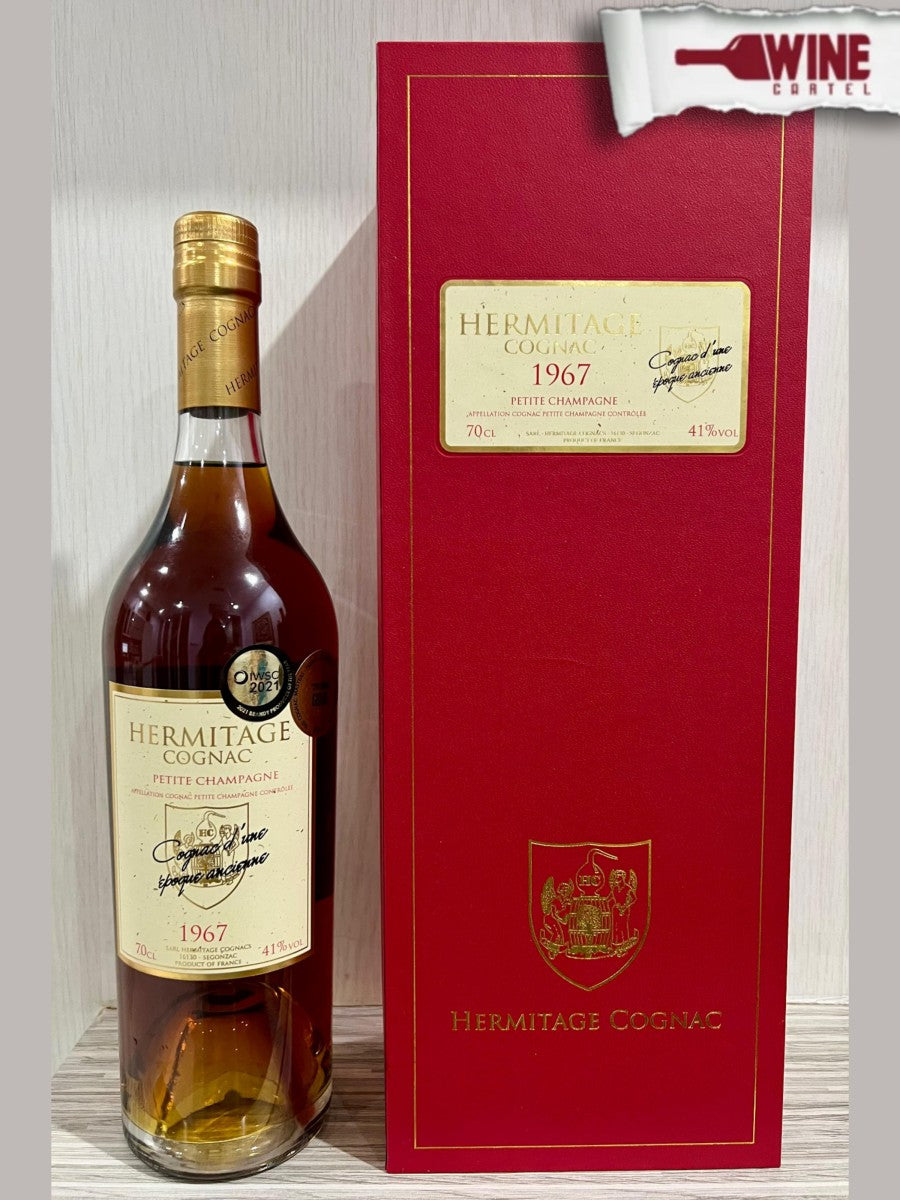 COGNAC Hermitage 1967 Petite Champagne Cognac RARE 700mL FRANCE