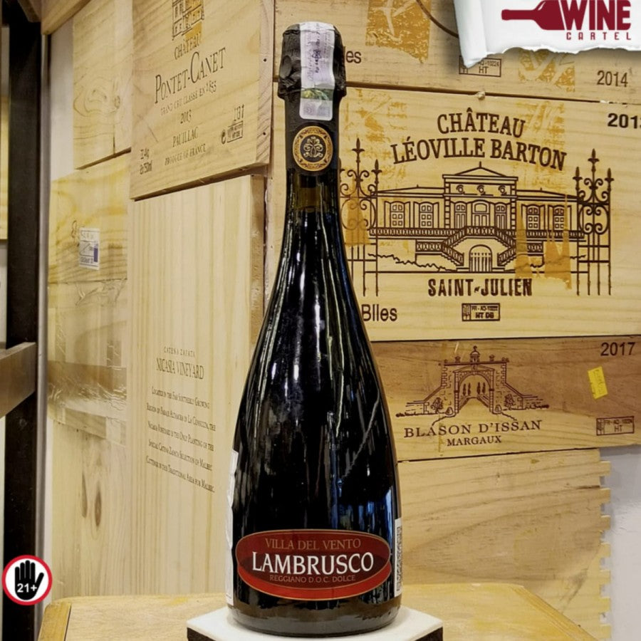 Villa Del Vento Lambrusco Reggiano Dolce Italian Sweet Wine 750ml ITALY