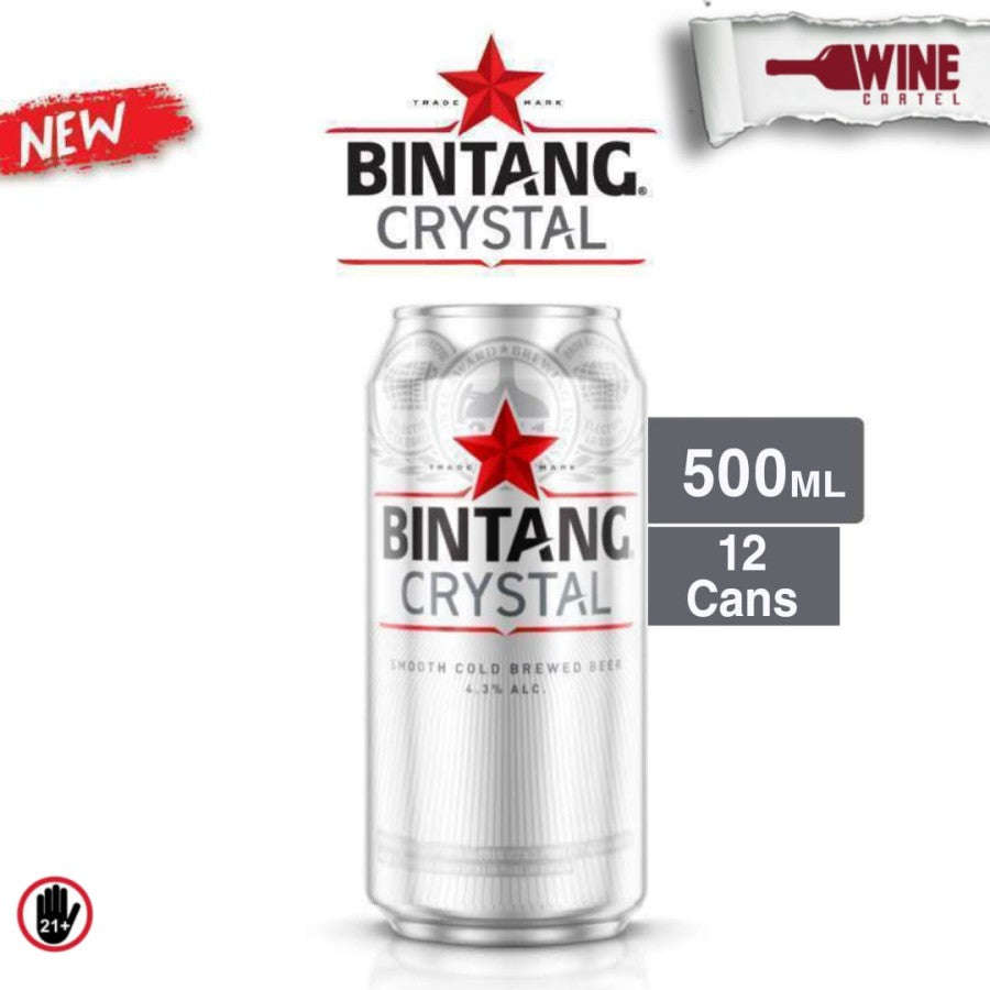 BIR Bintang Crystal Can Beer Kaleng 500 mL X 12 Cans