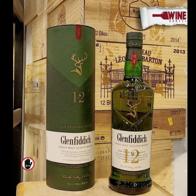 WHISKY Glenfiddich 12 Years Old Single Malt Scotch Whisky 1000ml /1L