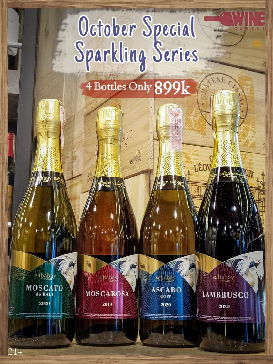 SPARKLING COMBO WINE Sababay Moscato Moscarosa Lambrusco Ascaro 750mL CHILE