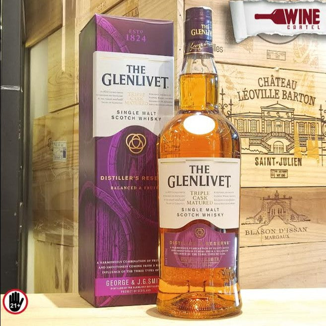 WHISKY GLENLIVET Triple Cask Matured 1 Ltr Single Malt Whiskey Purple SCOTLAND