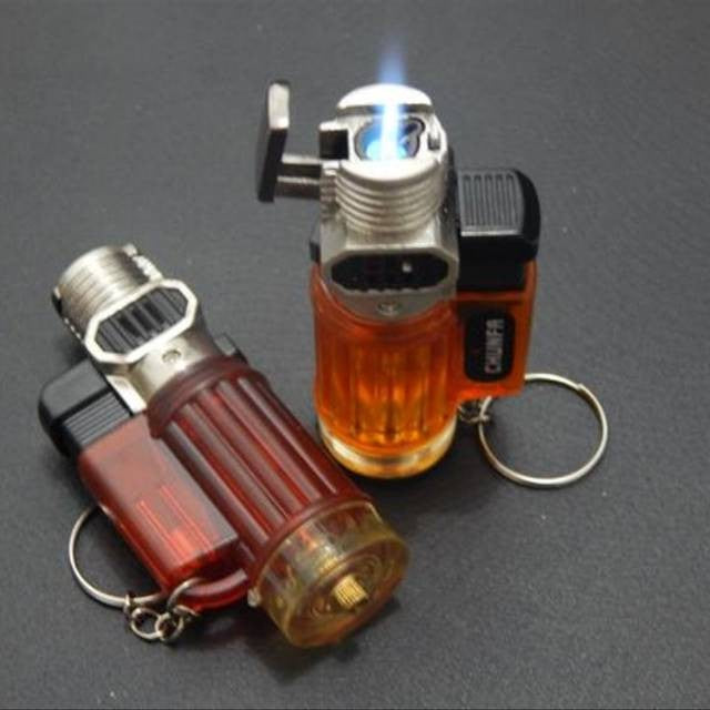 Mancis Korek Rokok Cigar Bara Api las Chunfa Cunfa Torch Lighter Merah