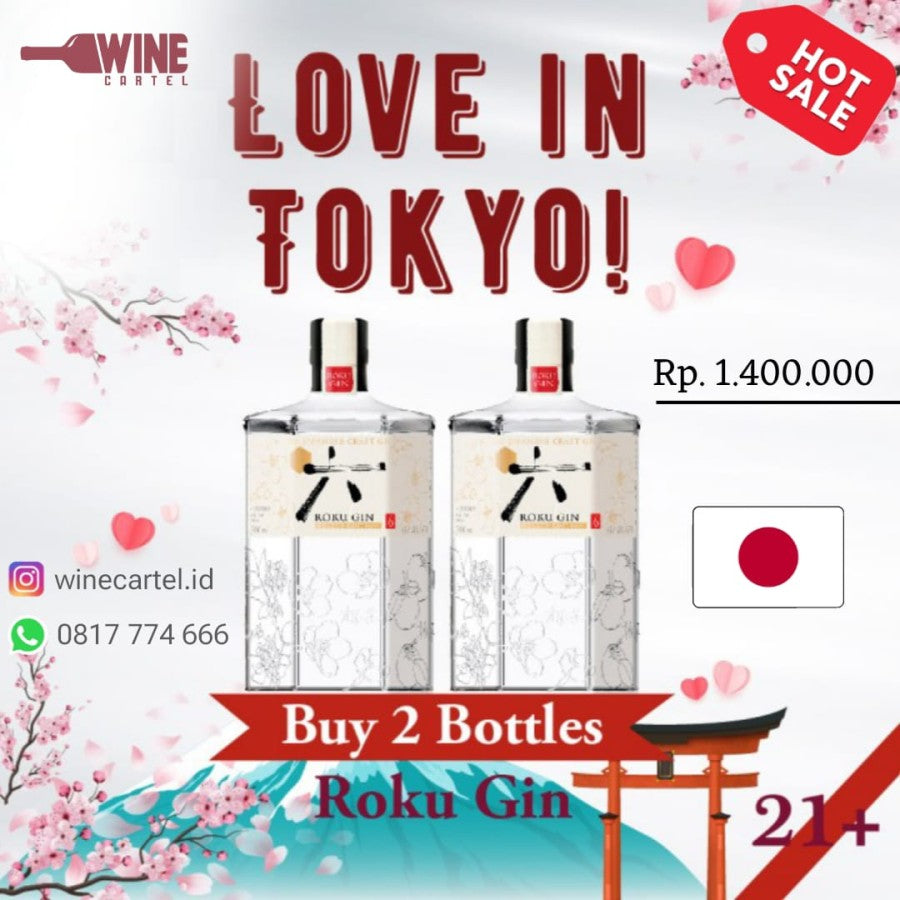 BUNDLING PROMO 2 Bottle GIN Roku GIN Japanese Gin 700mL JAPAN