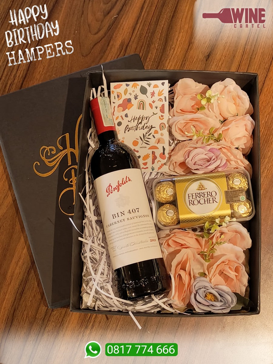 SPECIAL BIRTHDAY HAMPERS RED WINE Penfolds Bin 407 Cabernet Sauvignon Wine 750mL AUSTRALIA