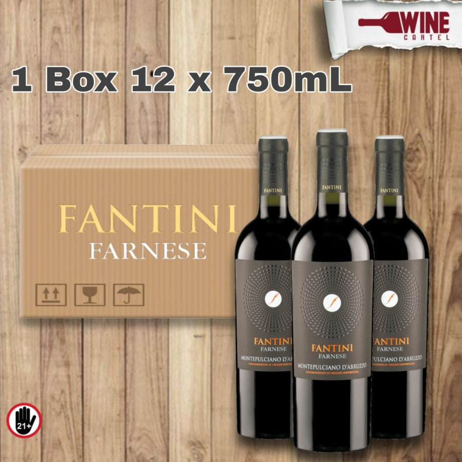 RED WINE Fantini Montepulciano D'Abruzzo 1 Box 12 x 750mL ITALY