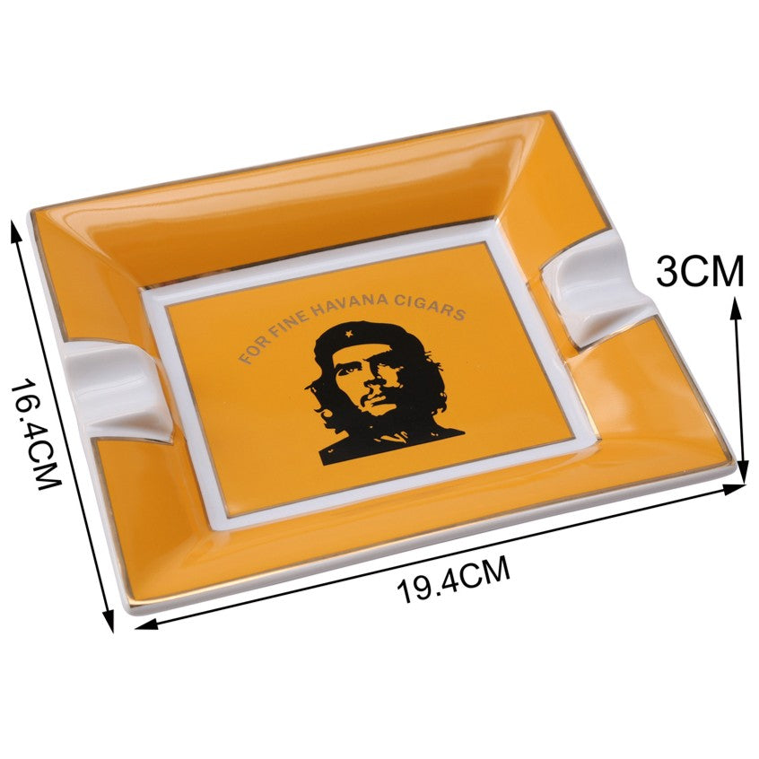 Asbak Rokok Cigar Cerutu Square Che Guevara Cigar Ashtray 2 Slot