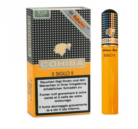 CIGAR CERUTU COHIBA SIGLO II TUBOS / PACK OF 3 WITH TUBOS