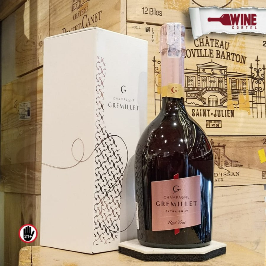 CHAMPAGNE Gremillet Champagne Extra Brut Rose Vrai 750ml FRANCE