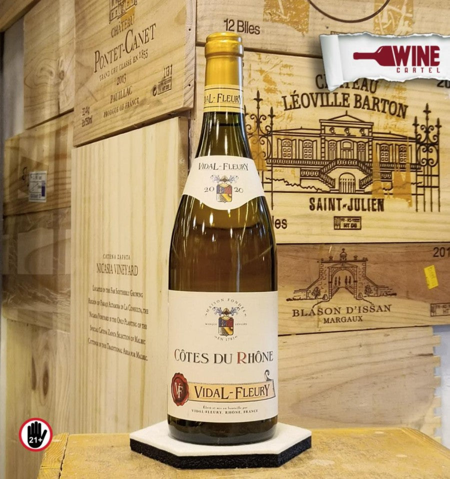 WHITE WINE Vidal Fleury Cotes du Rhone Blanc France 750mL FRANCE