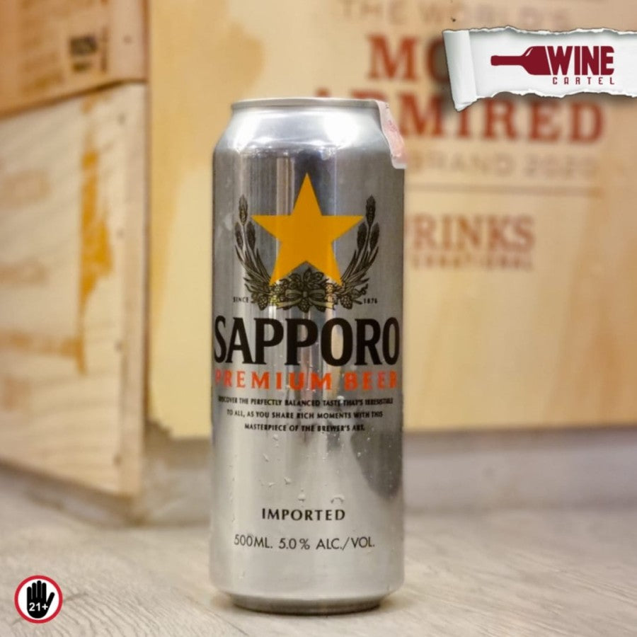 Beer Sapporo Premium Can Minuman Bir 330 mL & 500mL JEPANG